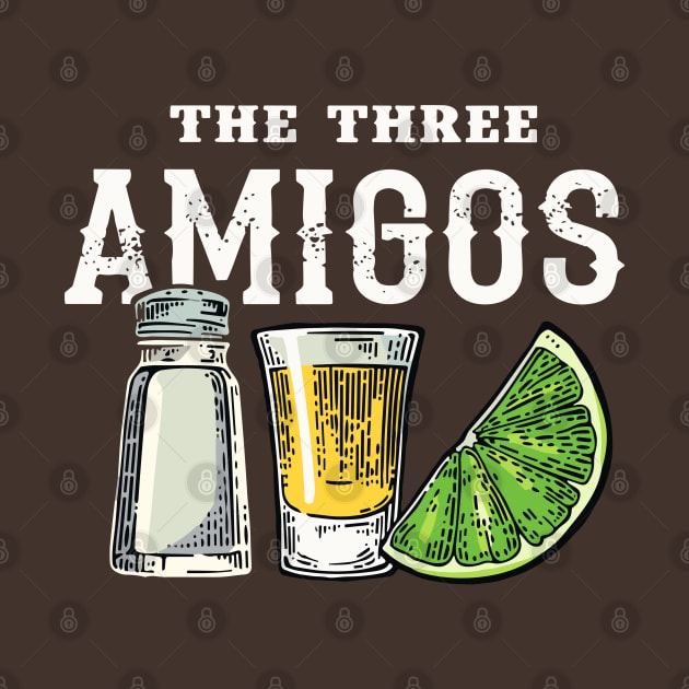 Funny Drinking The Three Amigos Lime Salt Tequila Cinco De Mayo by RansomBergnaum