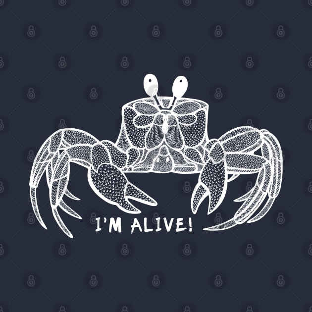 Ghost Crab - I'm Alive! - meaningful animal design by Green Paladin