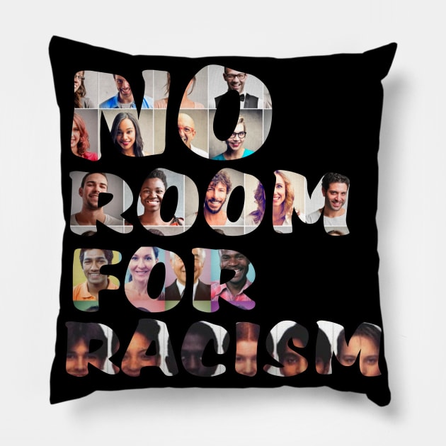 No hay lugar para racismo Pillow by YAZERU