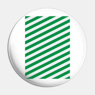 Rapid Vienna Green and White Angled Stripes Pin