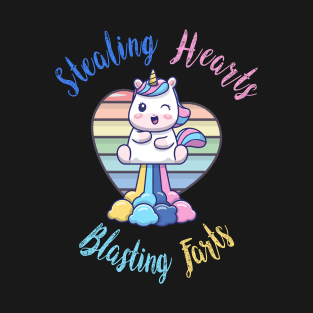 Stealing Hearts and Blasting Farts - Funny Saying For Kids Clothing, Baby Toddler Newborn Apparel and Valentines Day Humor T-Shirt