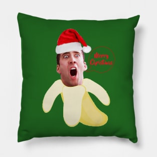 Christmas  Nicholas cage in a  banana Pillow