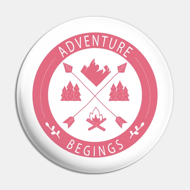 Adventure begins /nature Pin by Misfit04