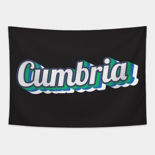 Retro Cumbria Text - The Lake District Tapestry