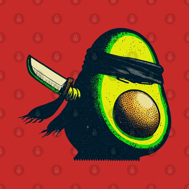 Retro avocado ninja by TomFrontierArt