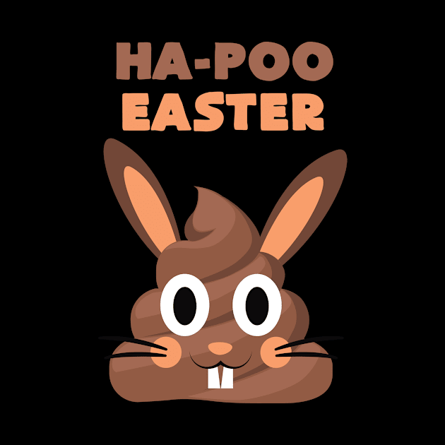 Ha-Poo Easter Happy Easter Funny Bunny Poop by BUBLTEES