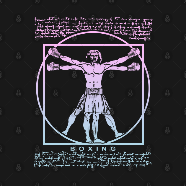 Discover Da Vinci Vitruvian Man Boxing - Boxing - T-Shirt