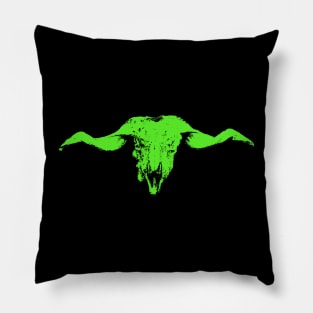 Aries Skull Green Pillow