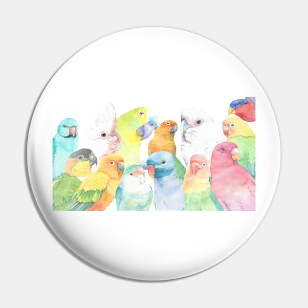 Special 2022 - parrots watercolor portrait Pin by Oranjade0122