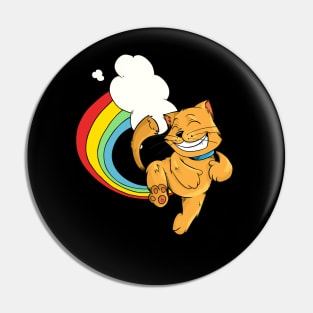 Funny LGBT Cat Rainbow Shirt Pin