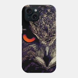 cool owl comic style Phone Case