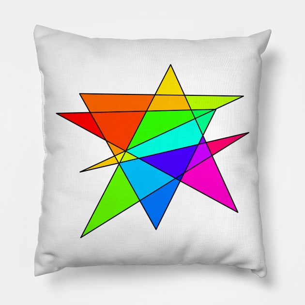 Rainbow Spikes Pillow by CherryBakewell