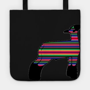 Serape Market Wether Lamb Silhouette 1 - NOT FOR RESALE WITHOUT PERMISSION Tote