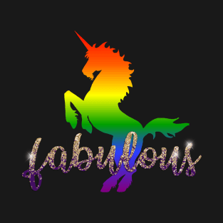 FABULOUS Rainbow Unicorn T-Shirt