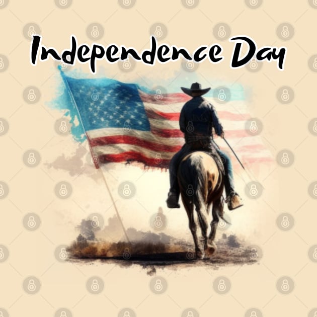 Independece day, cowboy, american flag by Pattyld