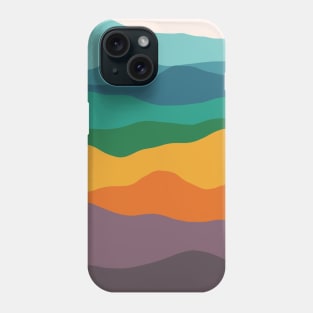 Rainbow mountains abstract art Phone Case