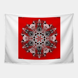 Kaleidoscope red flower Tapestry