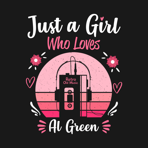 Just A Girl Who Loves Al Green Retro Headphones by Cables Skull Design