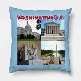 Washington DC Collage Pillow