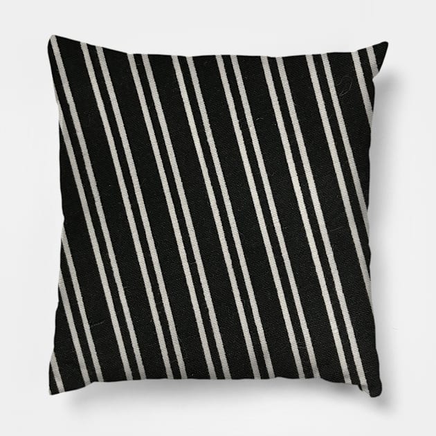 Black and white zebra stripes Pillow by Khala