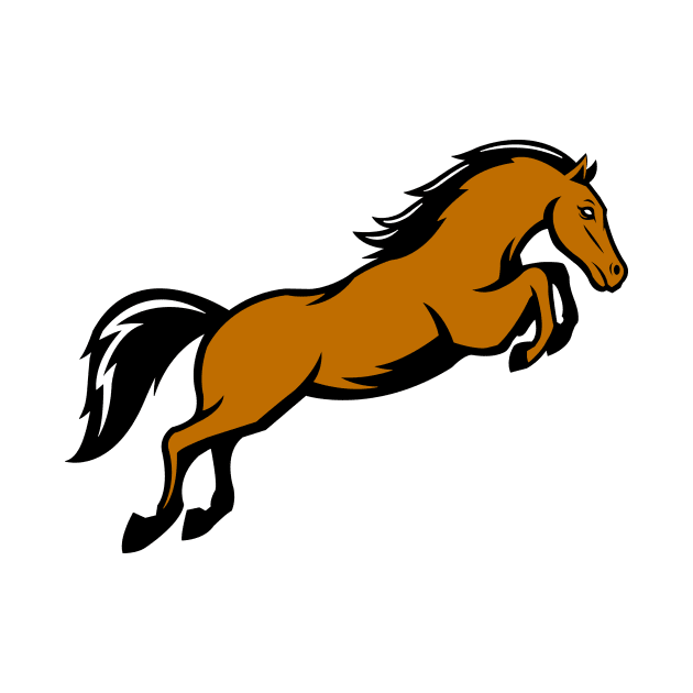 Jumping Brown Horse Logo by AnotherOne