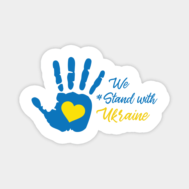 We stand with Ukraine, Fu*k Putin, Stand with Ukraine, Stop War, Middle Finger, Anti Putin, Strong Ukraina T-Shirt, Save Ukraine, Peace T-Shirt Magnet by Sapfo