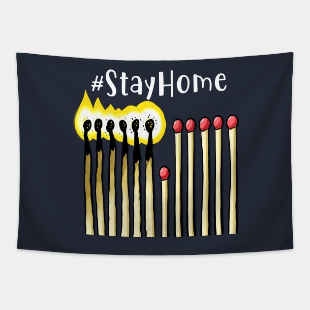 Stay Home! Tapestry by oscarsanchez