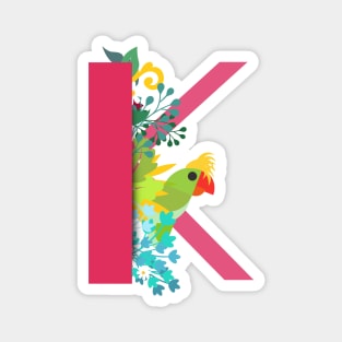 Tropical alphabet K Magnet