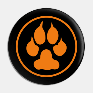 orange dog paw Pin