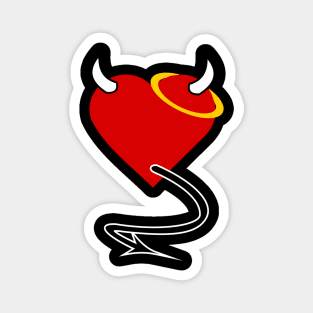 Evil Love Heart 02 Black Magnet