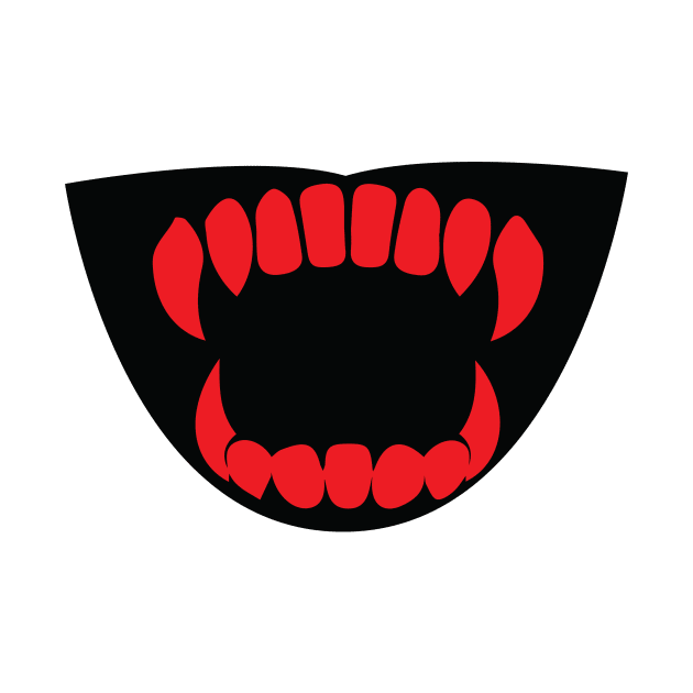 scary teeth face mask by PIIZ