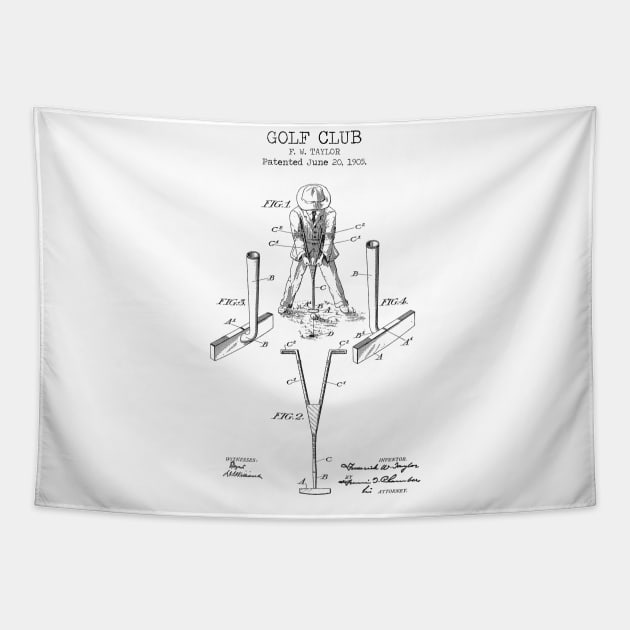 GOLF CLUB Tapestry by Dennson Creative