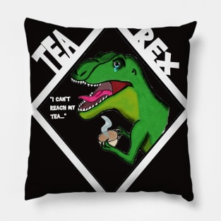 Tea-Rex Alt for darker products Pillow