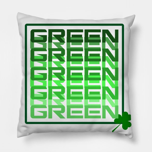 St Patricks Green themed shirt Pillow by Mandz11