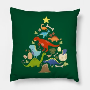 Dinosaur Christmas Tree Pillow