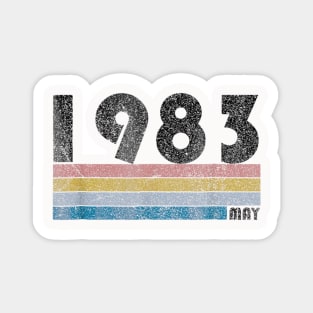 35th Birthday Gift Retro Born in May of 1983 Magnet