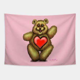 Bear with Heart Tapestry