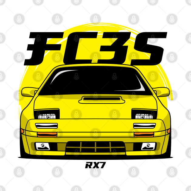 Yellow FC RX 7 by GoldenTuners