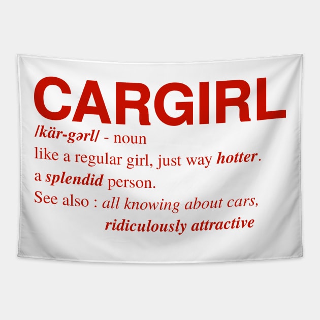 Car-Girl Tapestry by Riel