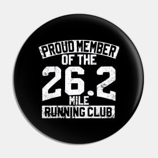 Proud Member Of The 26.2 Mile Running Club Pin