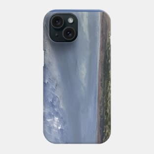 Blue Cloud Wildflower Landscape Oil Painting Phone Case