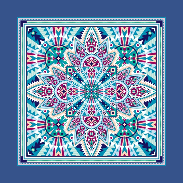 Modern Blue Quilt by Carolina Díaz