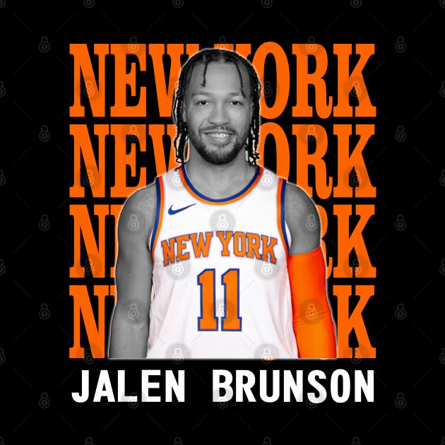 New York Knicks Jalen Brunson 11 by Thejockandnerd