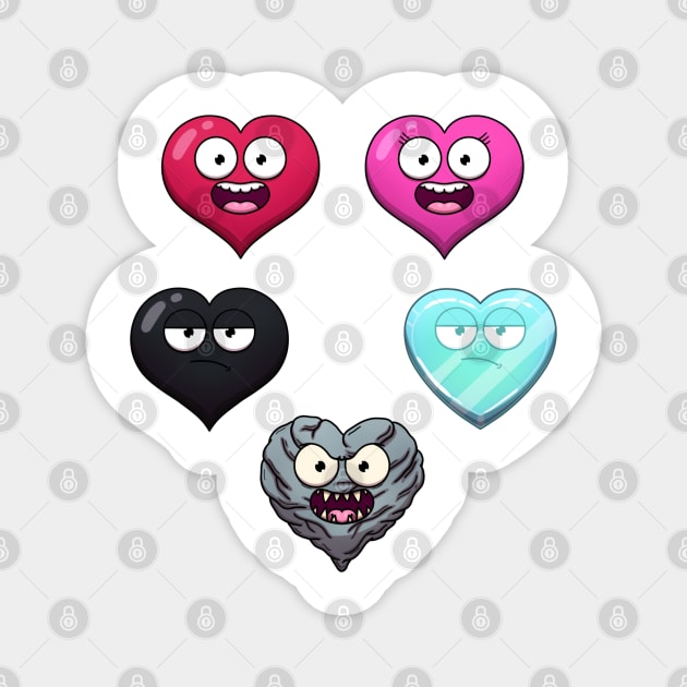 Types Of Hearts Magnet by TheMaskedTooner