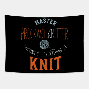 Funny Knitting Master Procrastiknitter Tapestry