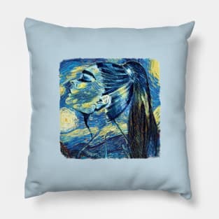 Girl Van Gogh Style Pillow