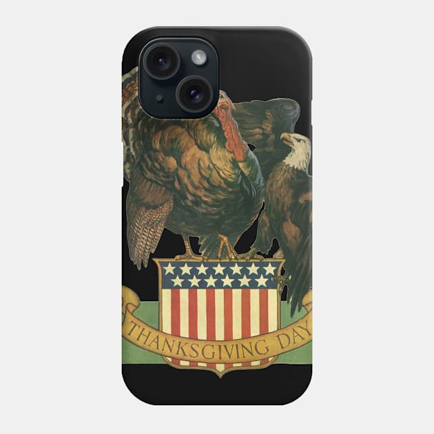 Turkey Shoving Eagle Funny Phone Case by TeeAbe