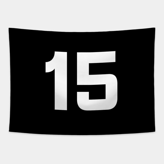 Number Fifteen - 15 - Any Color - Team Sports Numbered Uniform Jersey - Birthday Gift Tapestry by Modern Evolution