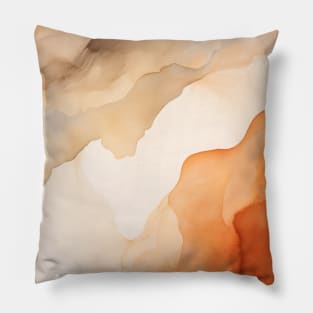 Boho Earthy Abstract Swirl Pillow