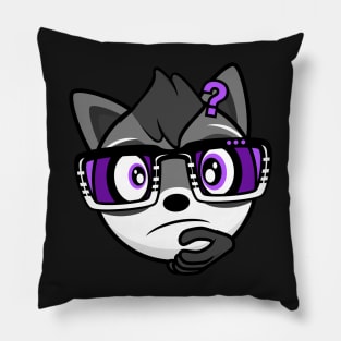 Confused Raccoon Rocky Pillow